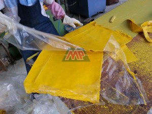 Prepare the SMC Sheet laying on the press moulds